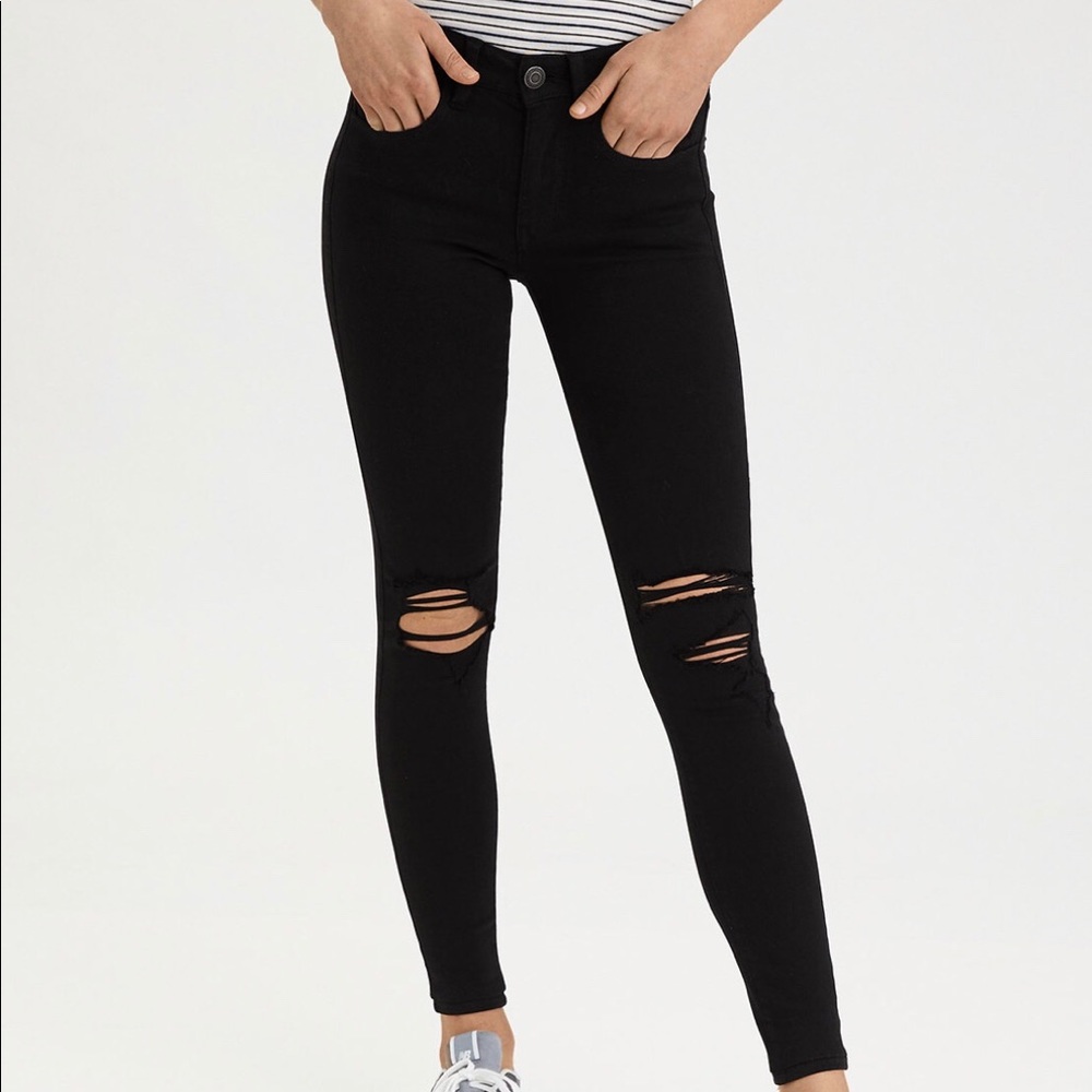 barely worn, high quality, black jeans